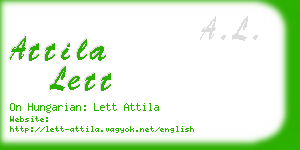 attila lett business card